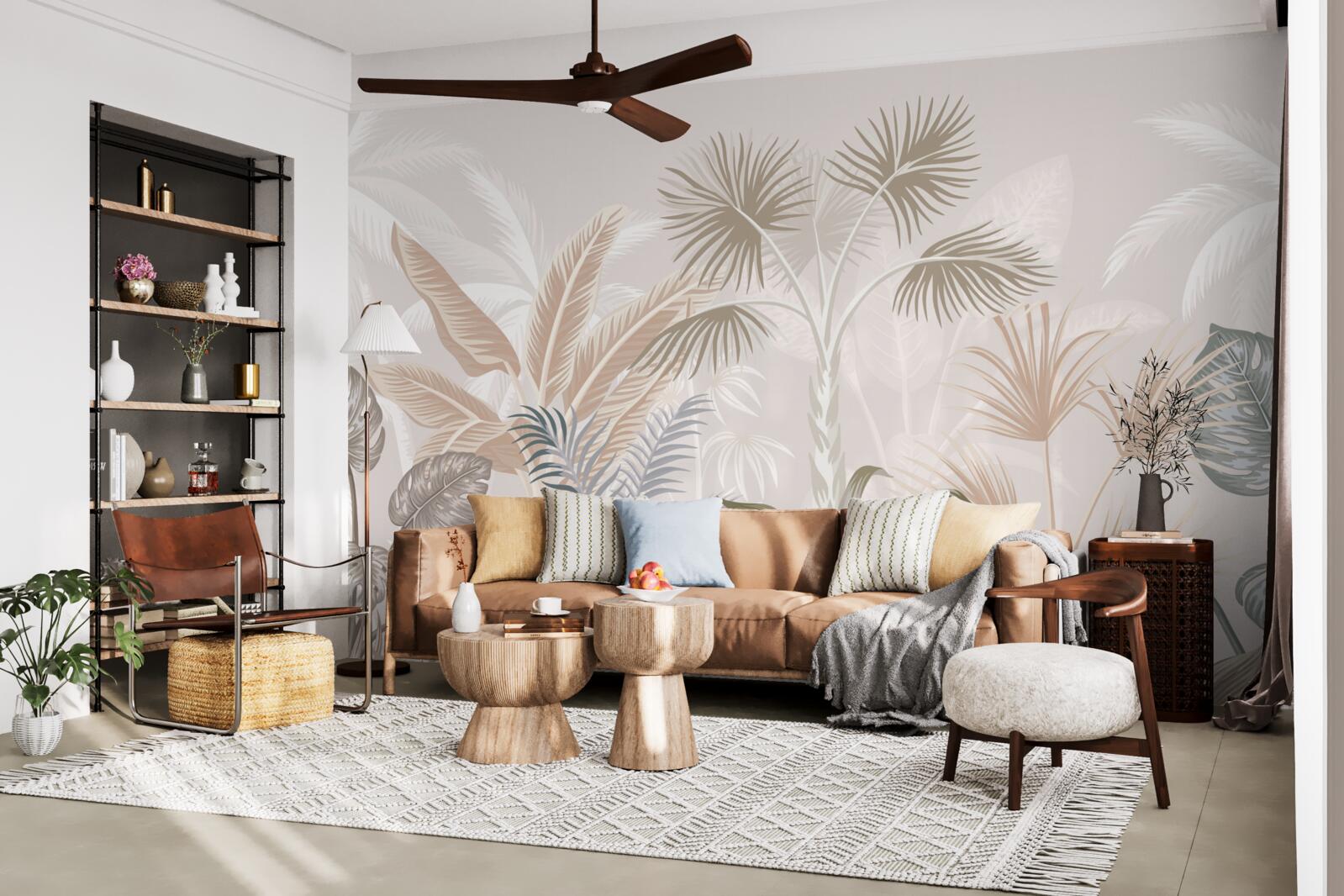 Fototapet plante tropicale în ploile de vară