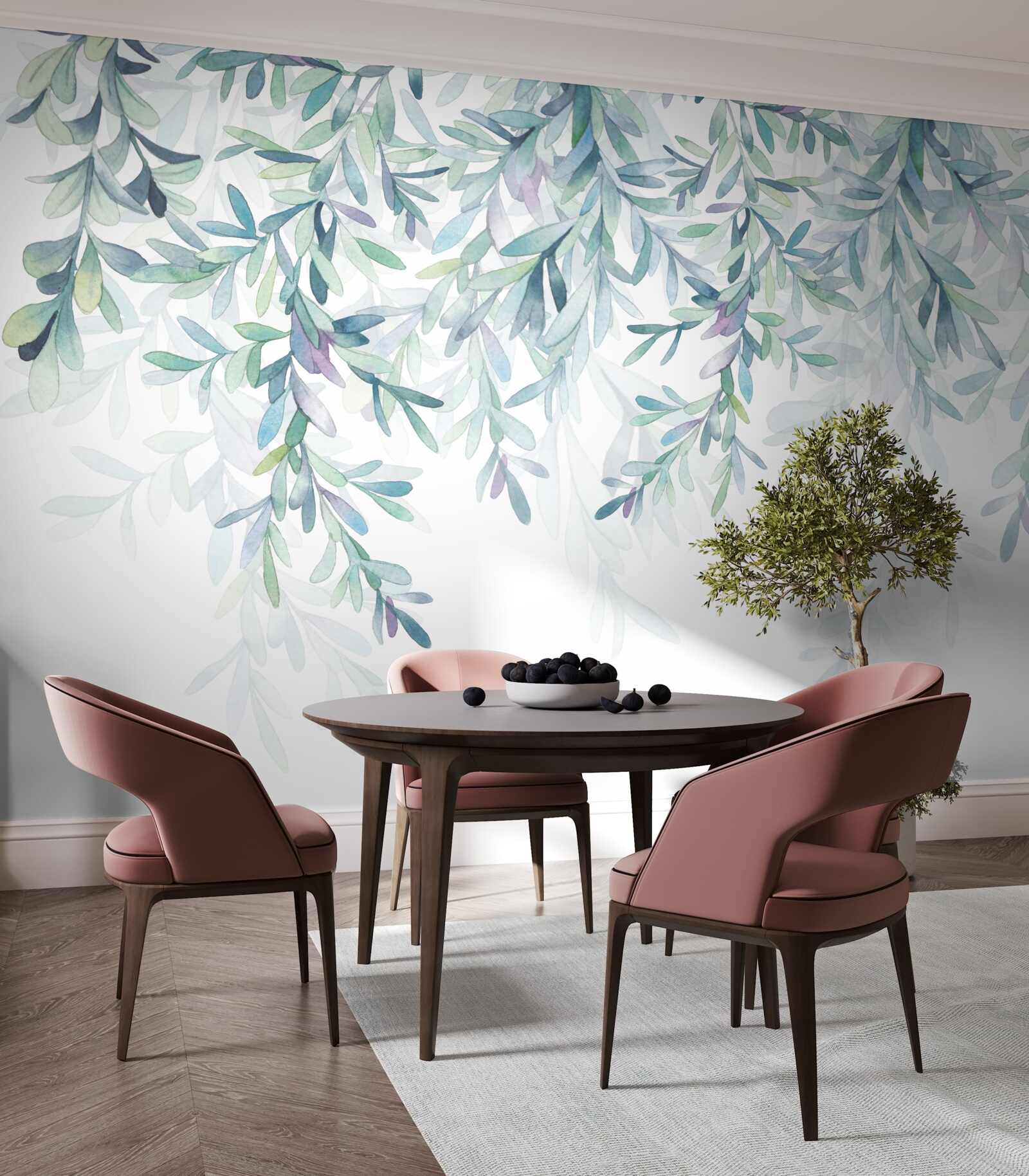 Fototapet frunzele de pe ramuri devin verzi