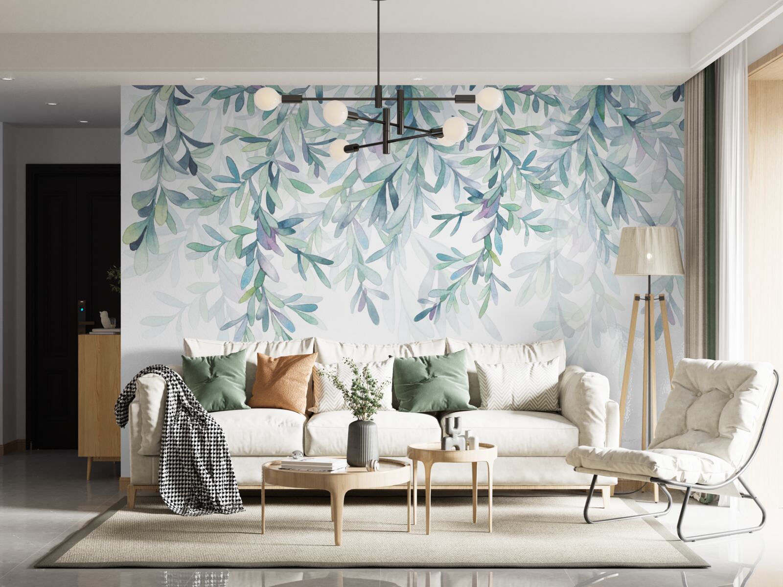 Fototapet frunzele de pe ramuri devin verzi