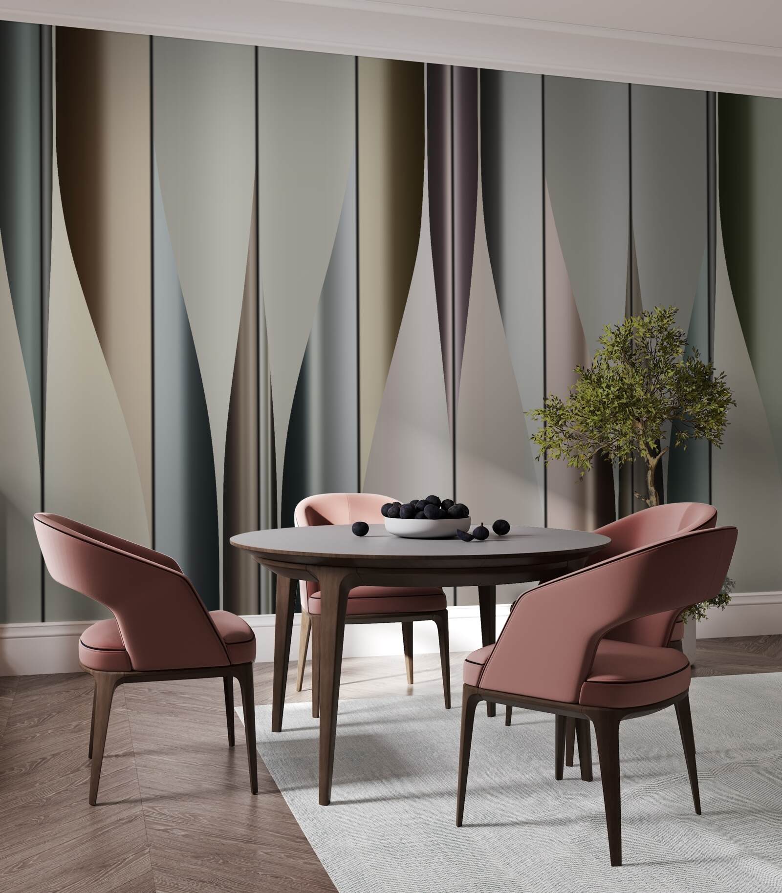 Fototapet Placă de parchet așezată vertical cu capete ascuțite