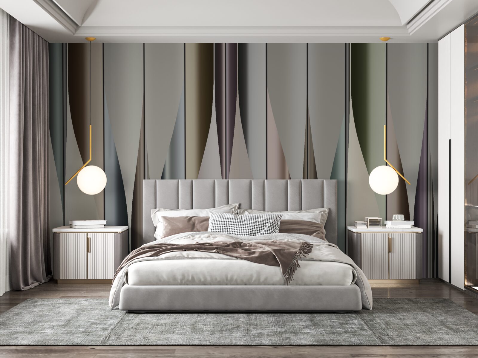 Fototapet Placă de parchet așezată vertical cu capete ascuțite