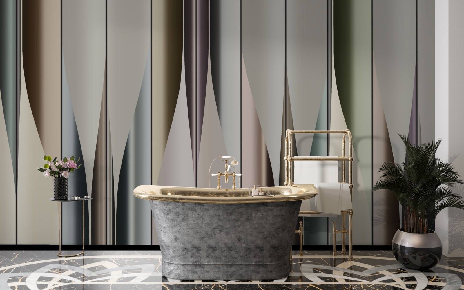 Fototapet Placă de parchet așezată vertical cu capete ascuțite