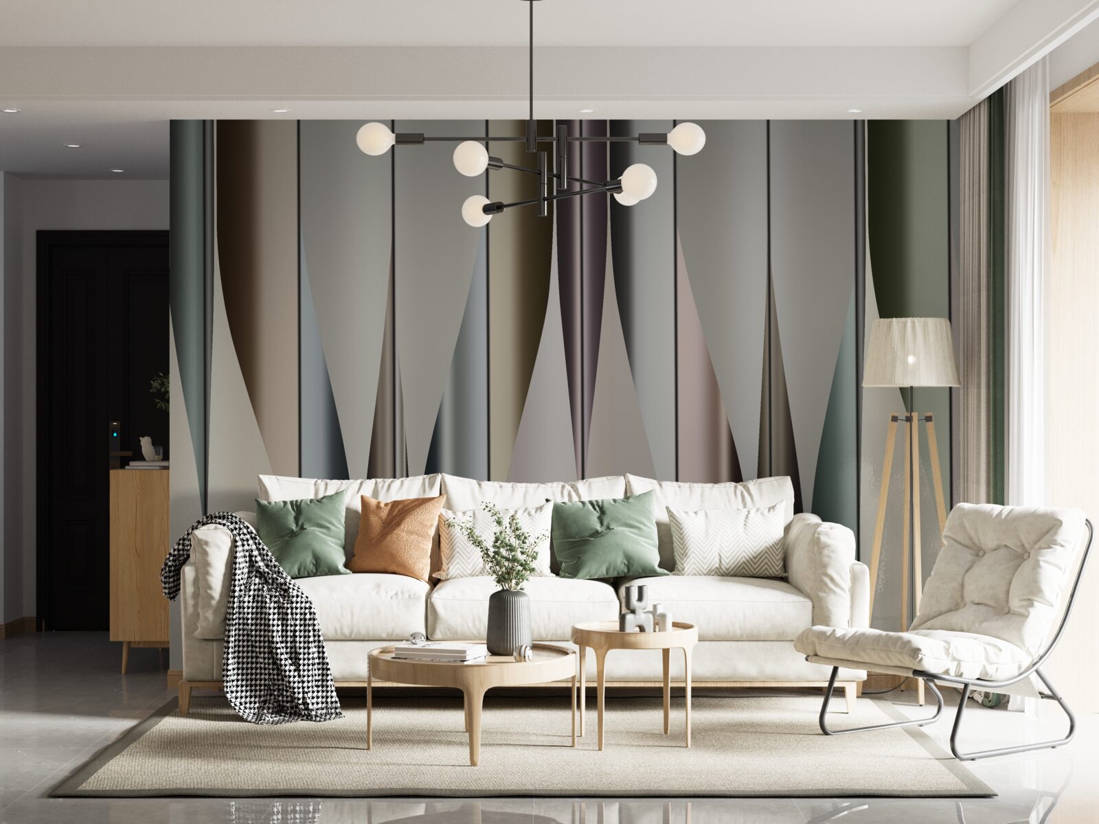 Fototapet Placă de parchet așezată vertical cu capete ascuțite