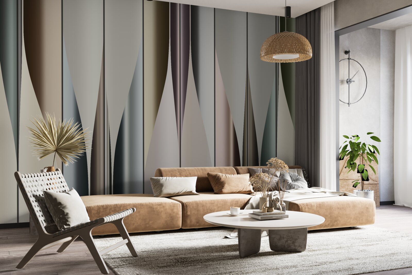 Fototapet Placă de parchet așezată vertical cu capete ascuțite