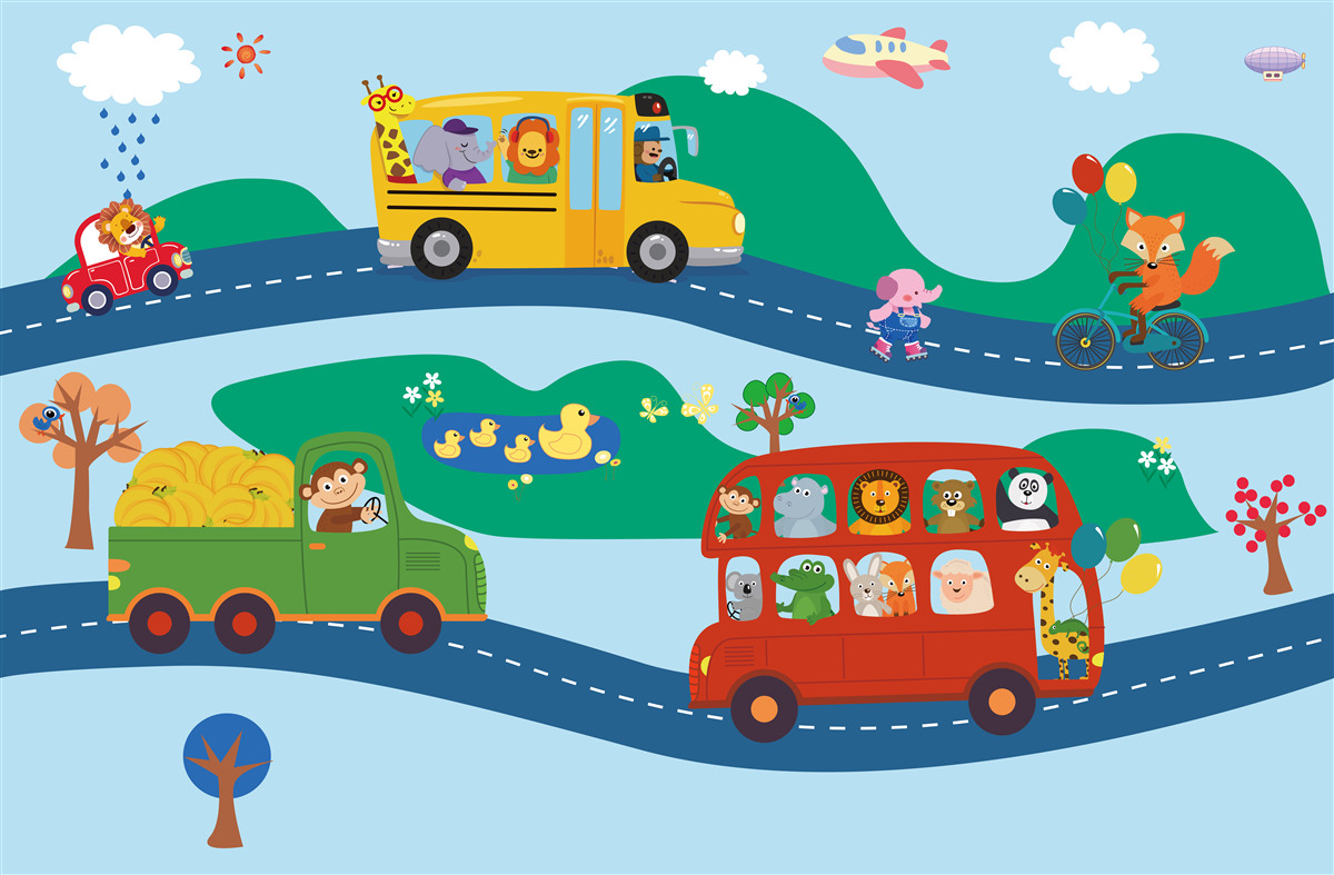 Fototapet animalele sunt transportate de