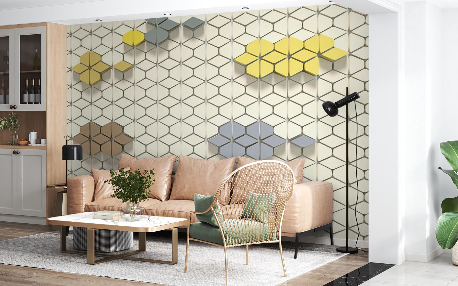 Fototapet carouri luminoase cu elemente multicolore