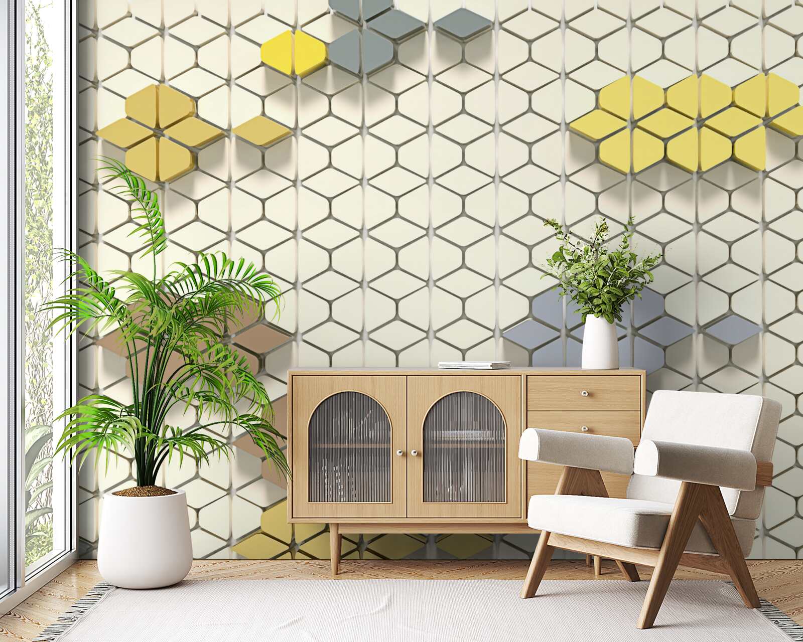 Fototapet carouri luminoase cu elemente multicolore