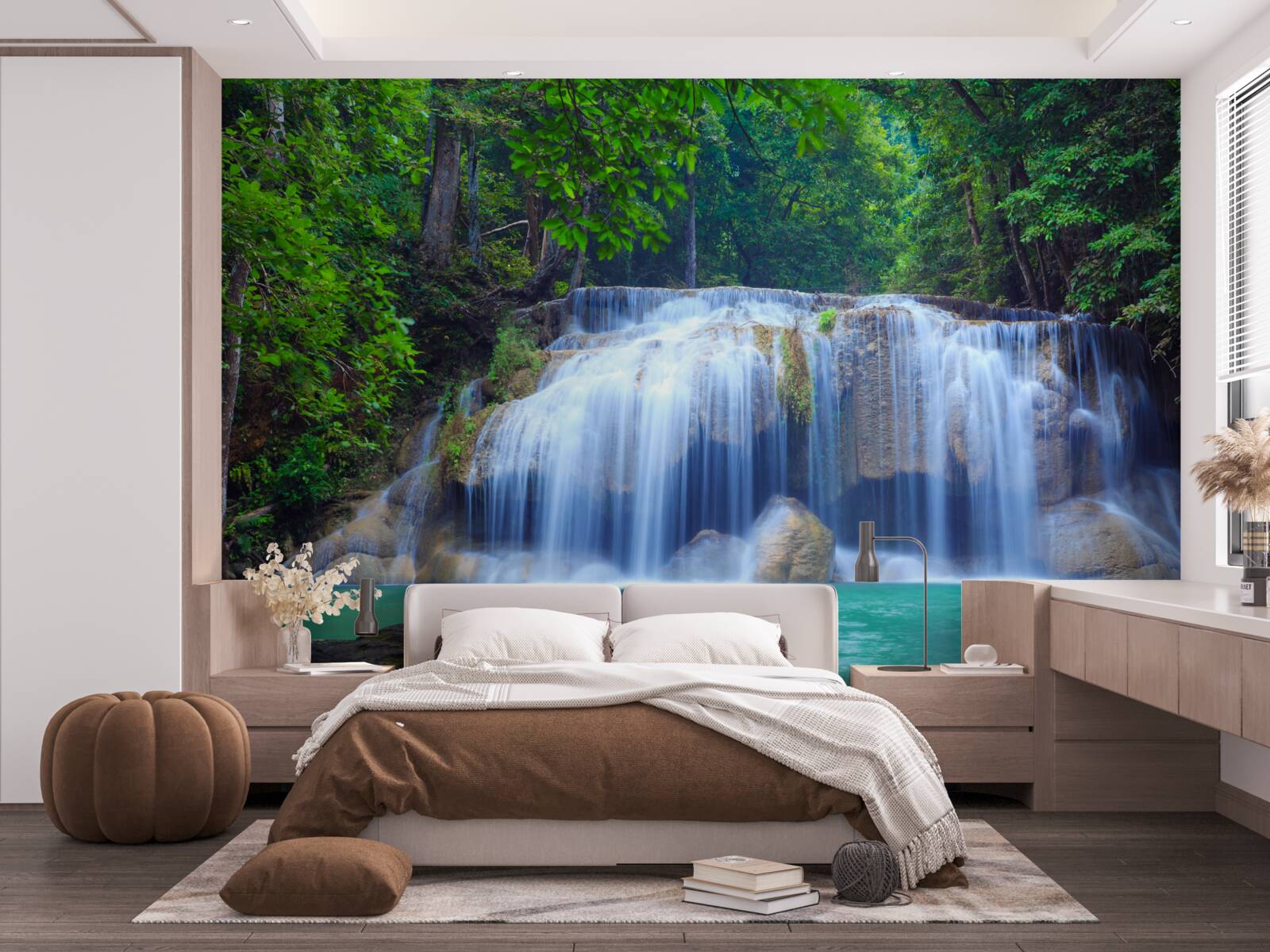 Fototapet cascada erawan din kanchanaburi, thailanda