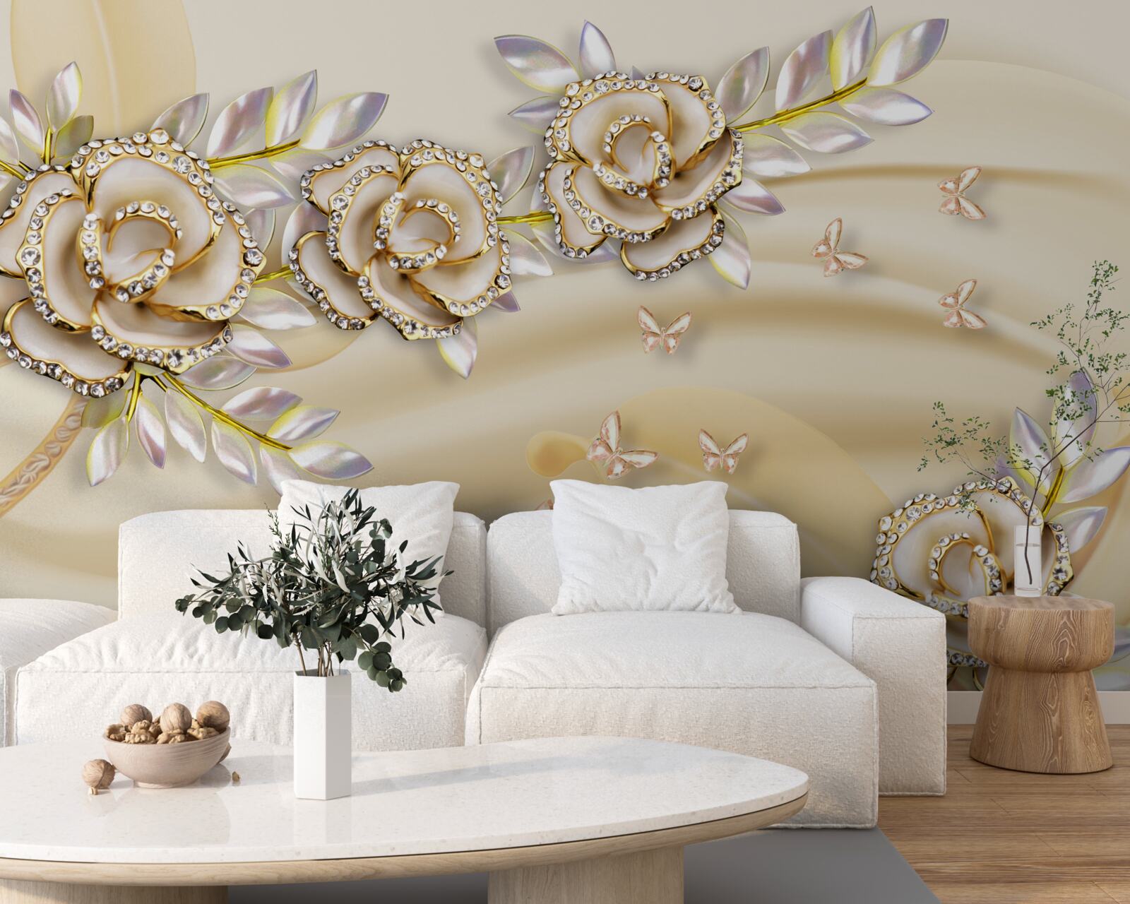 Fototapet ramură de floare de aur