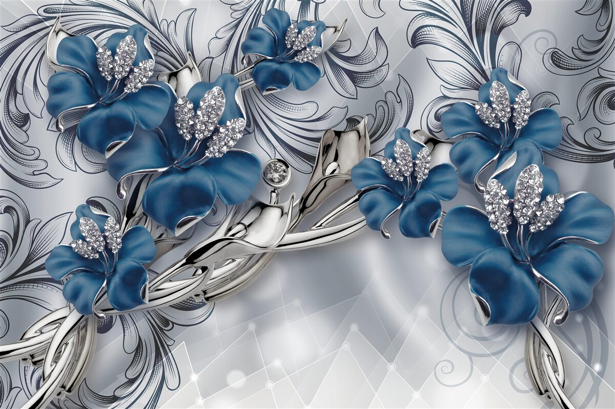 Fototapet doi muguri albaștri