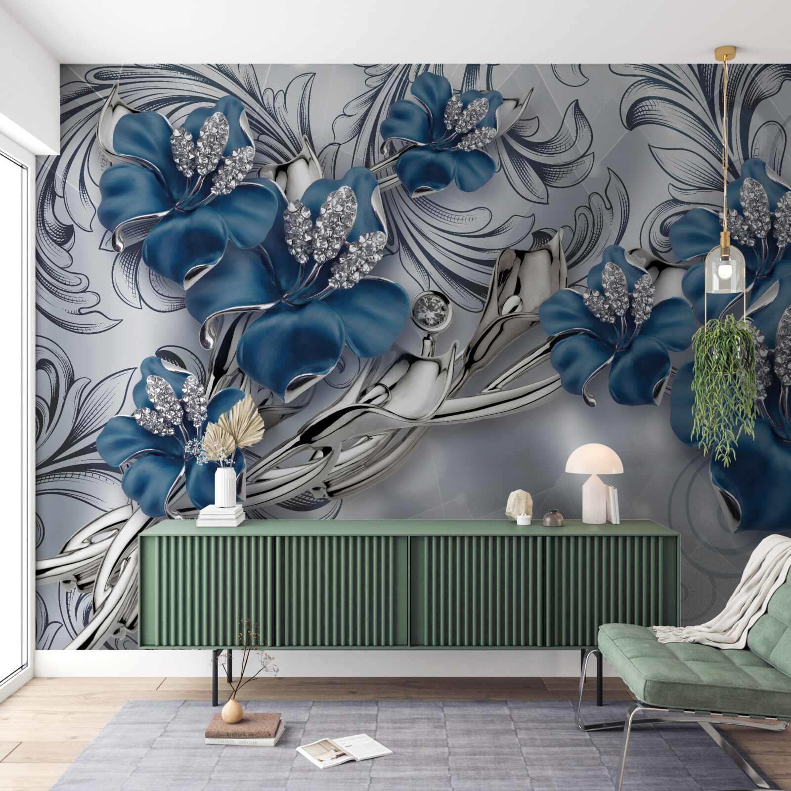 Fototapet doi muguri albaștri