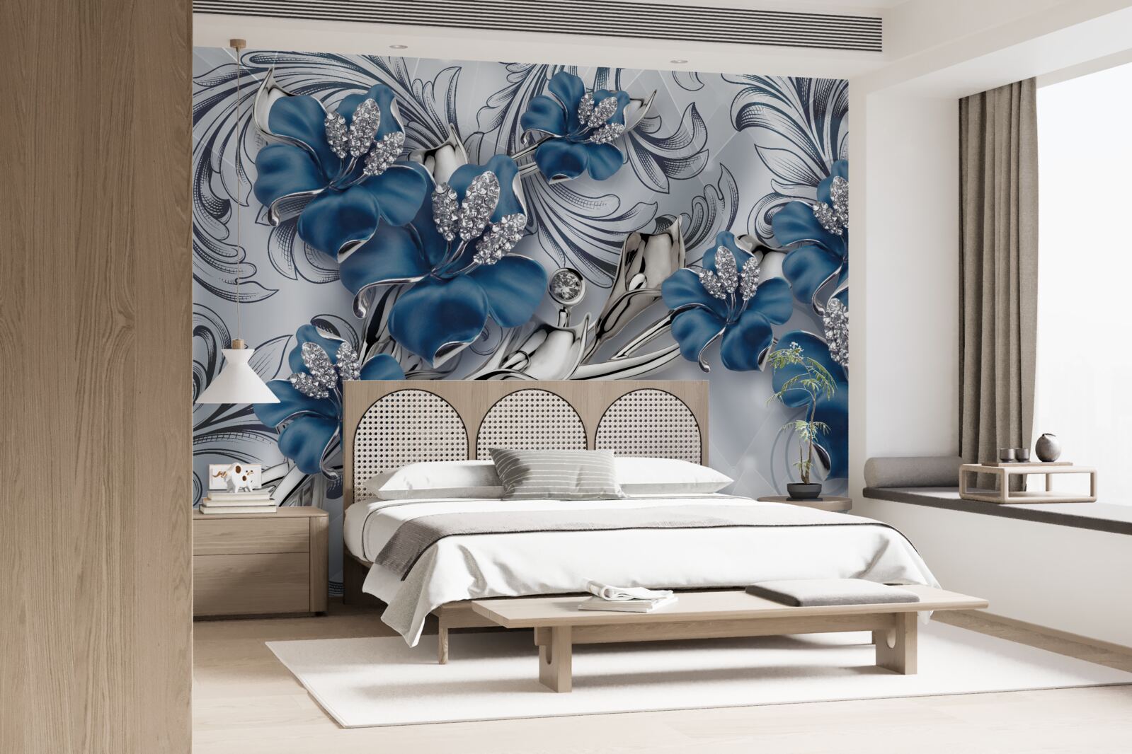 Fototapet doi muguri albaștri