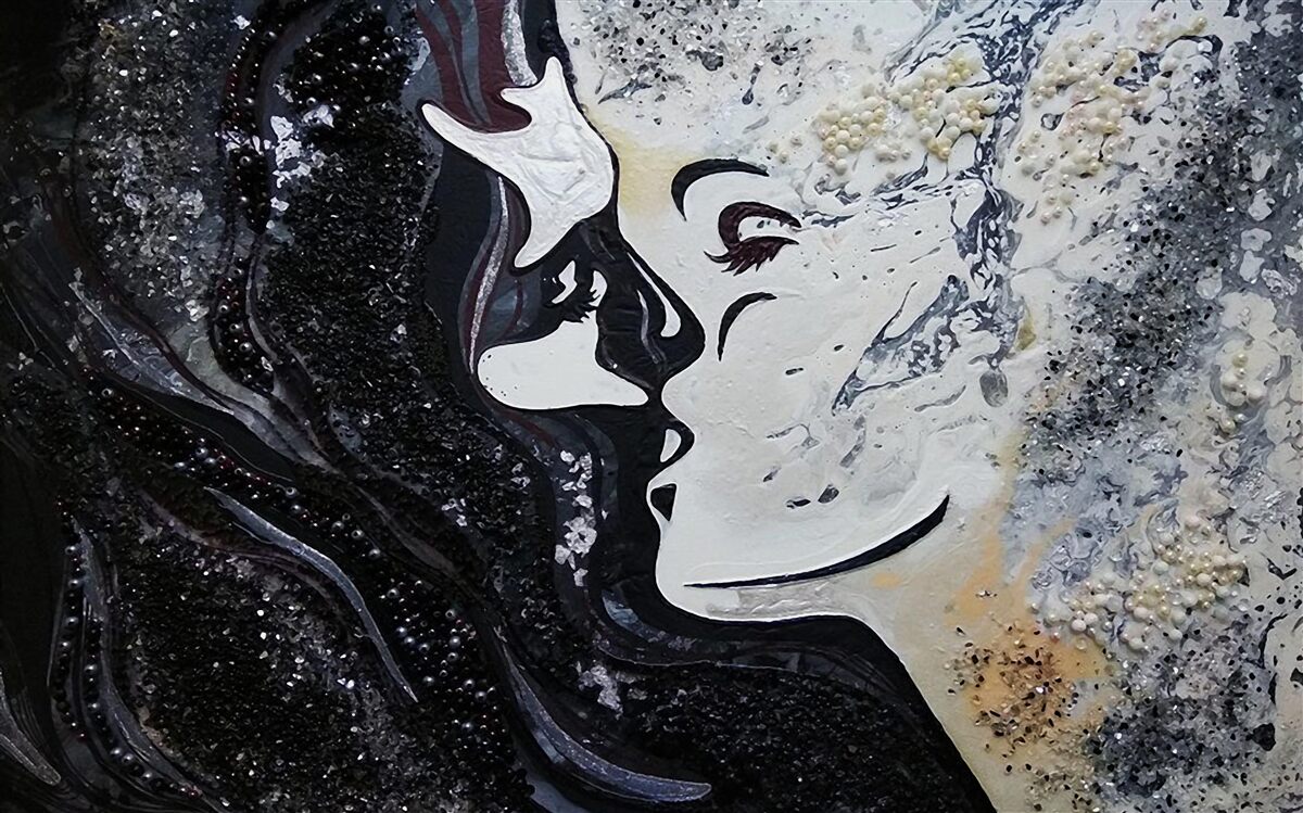 Fototapet un sărut de pasiune pe perete