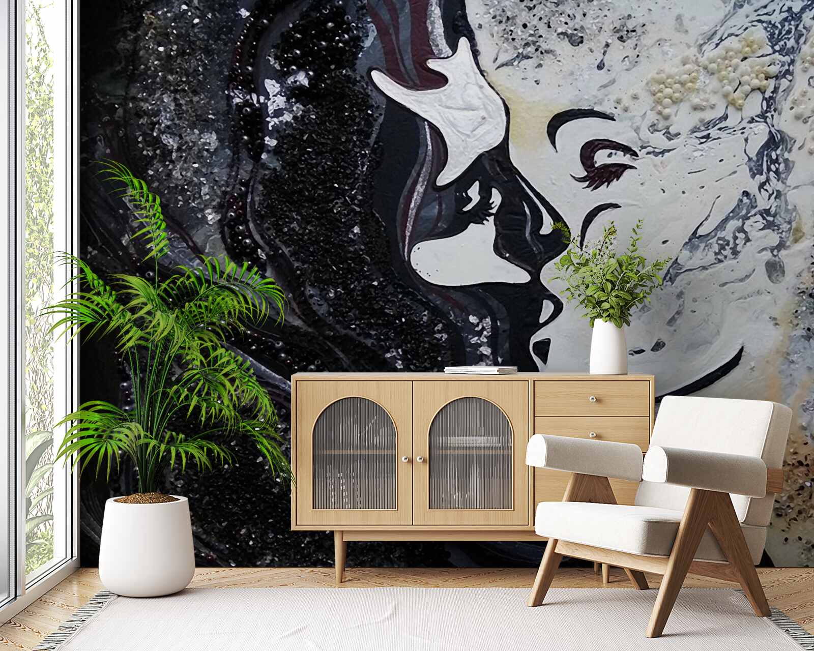 Fototapet un sărut de pasiune pe perete