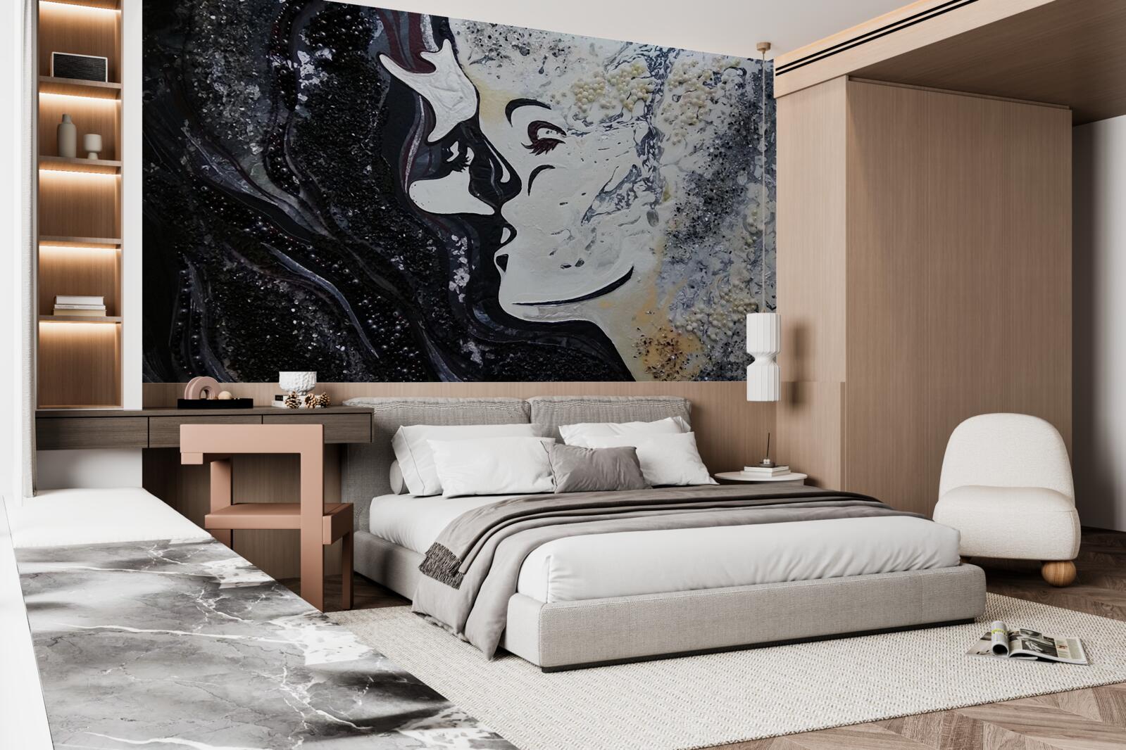 Fototapet un sărut de pasiune pe perete