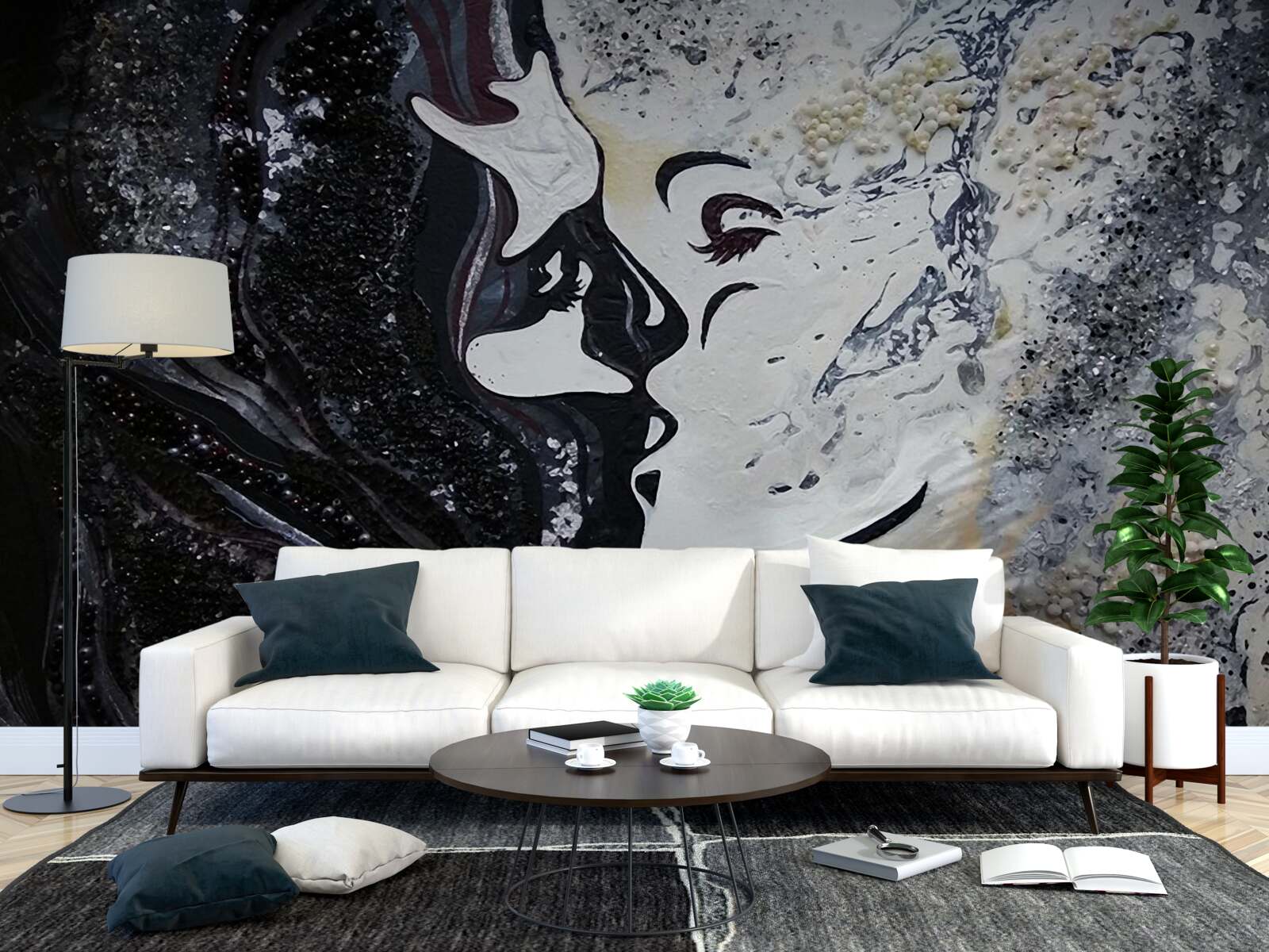 Fototapet un sărut de pasiune pe perete