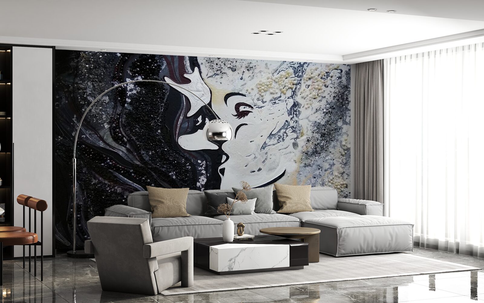 Fototapet un sărut de pasiune pe perete