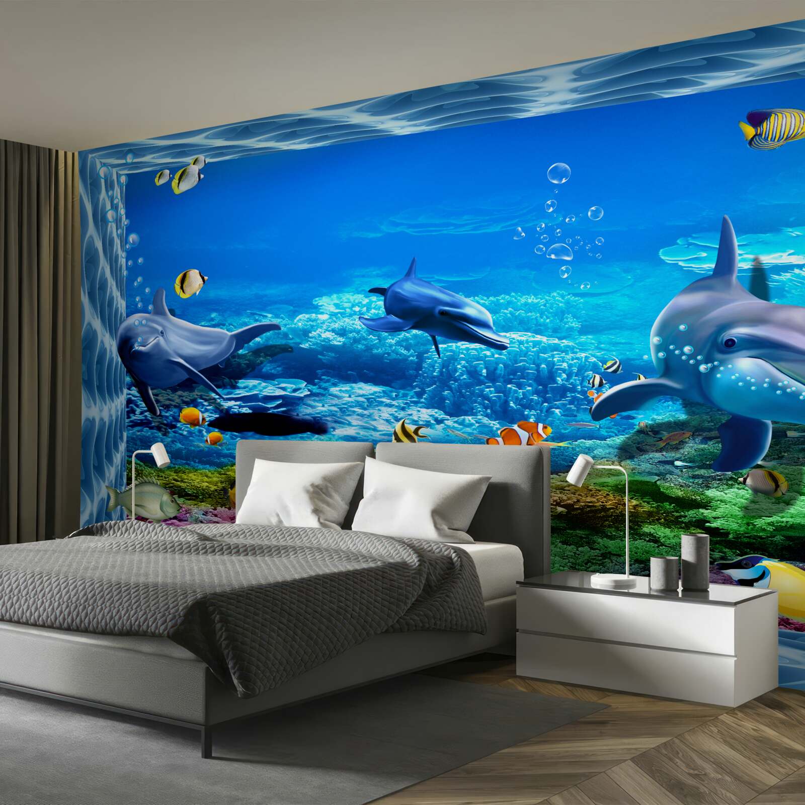 Fototapet delfini într-o grădină zoologică acvatică