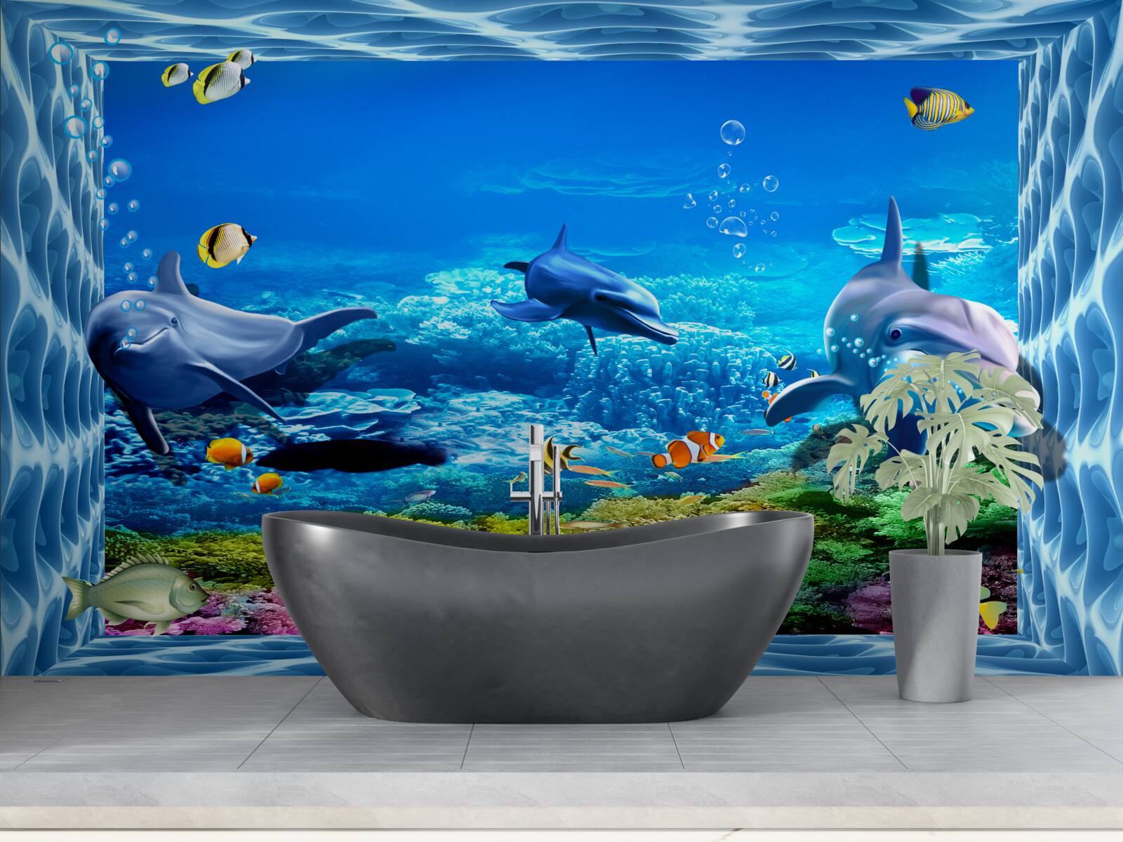 Fototapet delfini într-o grădină zoologică acvatică