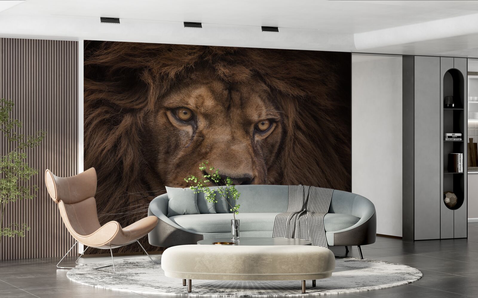 Fototapet Zidul și leul