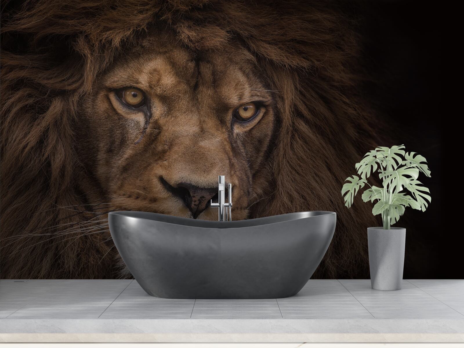 Fototapet Zidul și leul