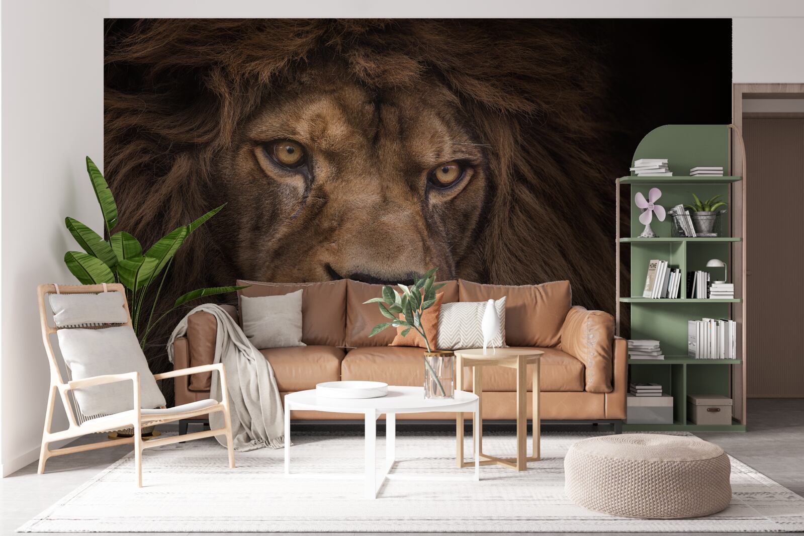 Fototapet Zidul și leul