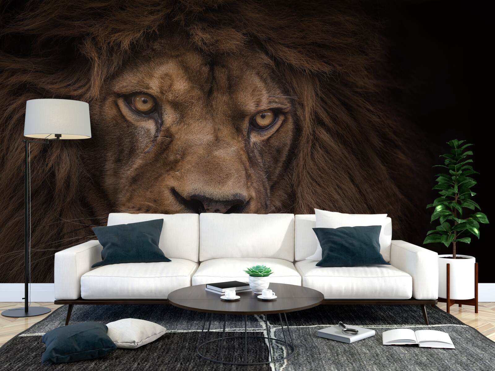 Fototapet Zidul și leul