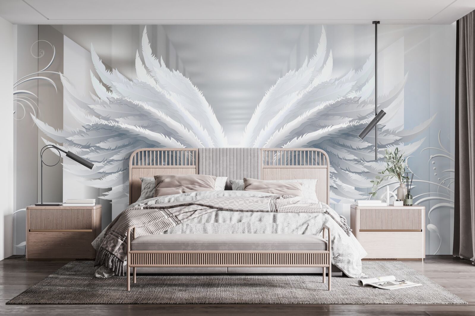 Fototapet Perete, pix și culoare albă