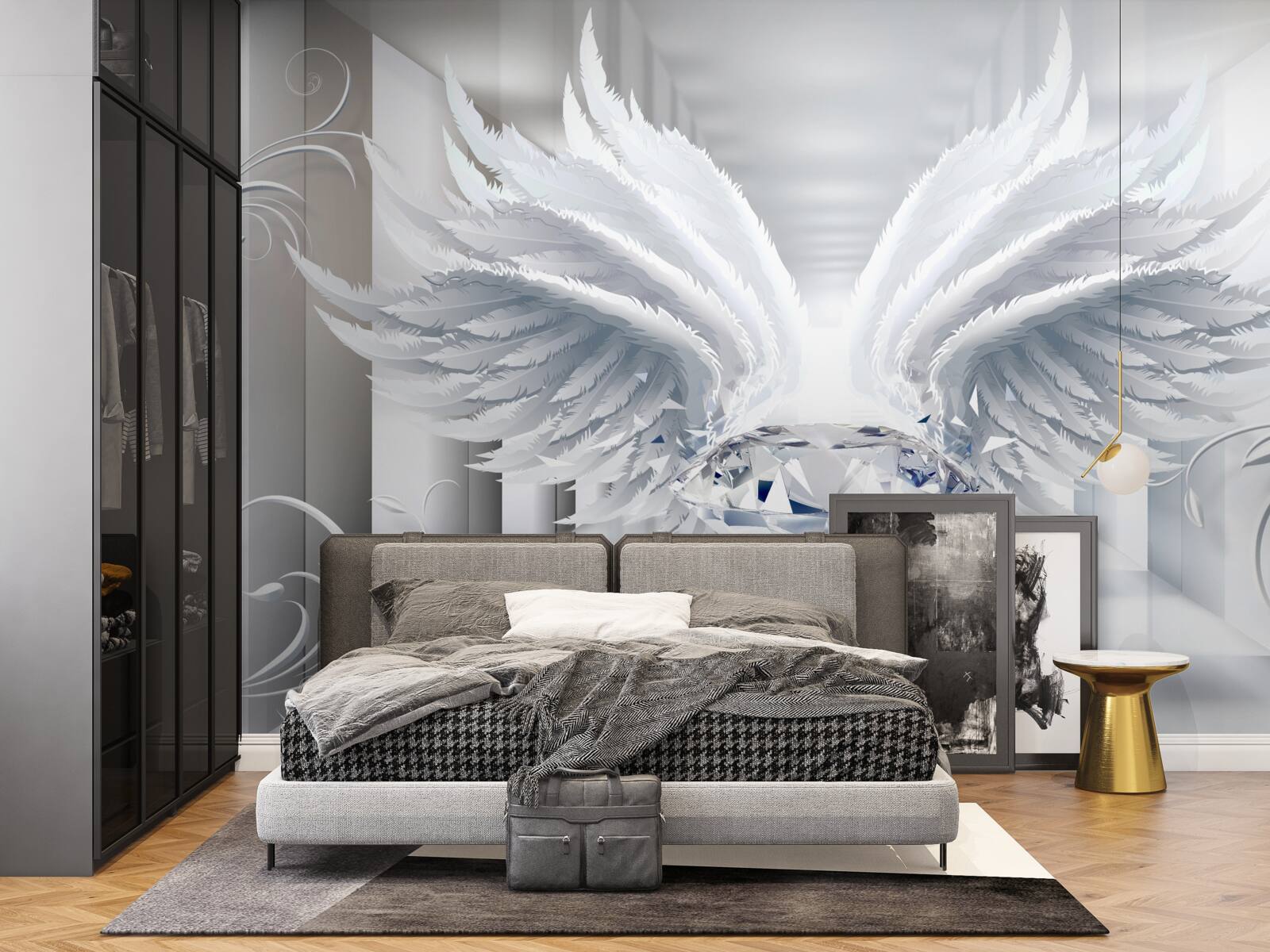 Fototapet Perete, pix și culoare albă