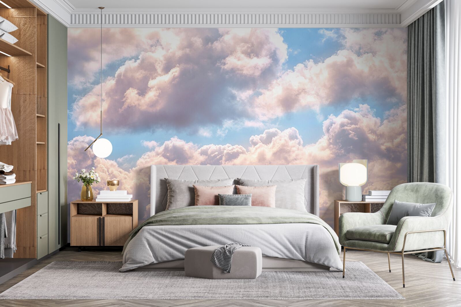 Fototapet zi, cer și nori