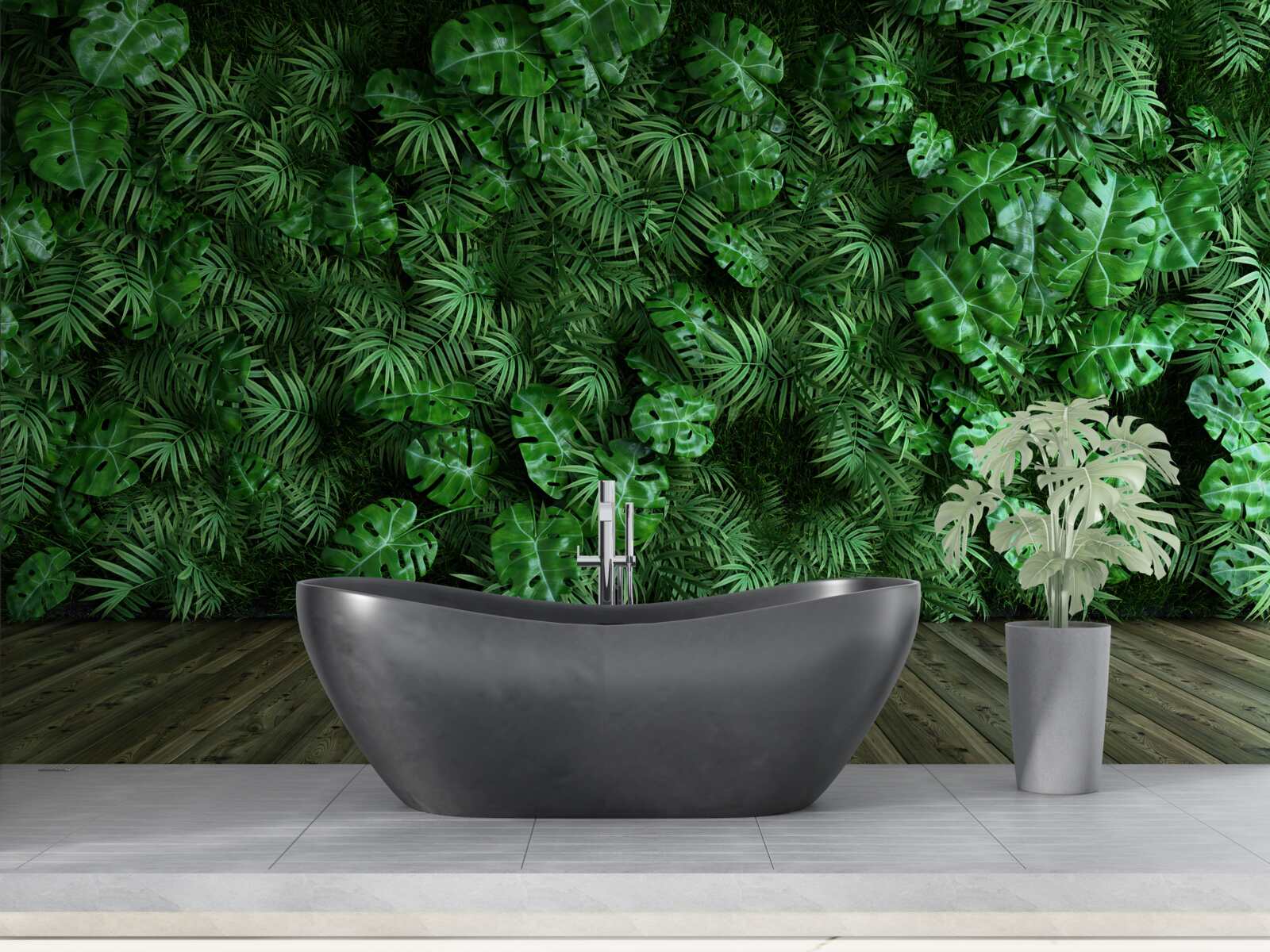 Fototapet verde, plante și frunze