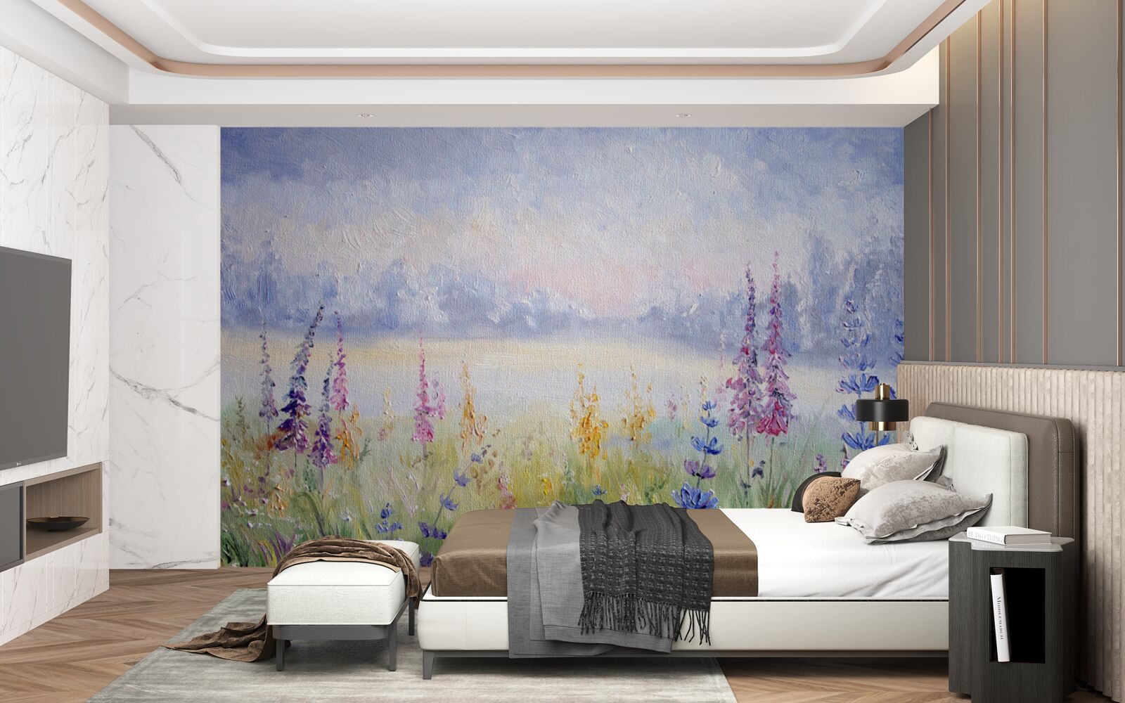 Fototapet câmp de lavandă