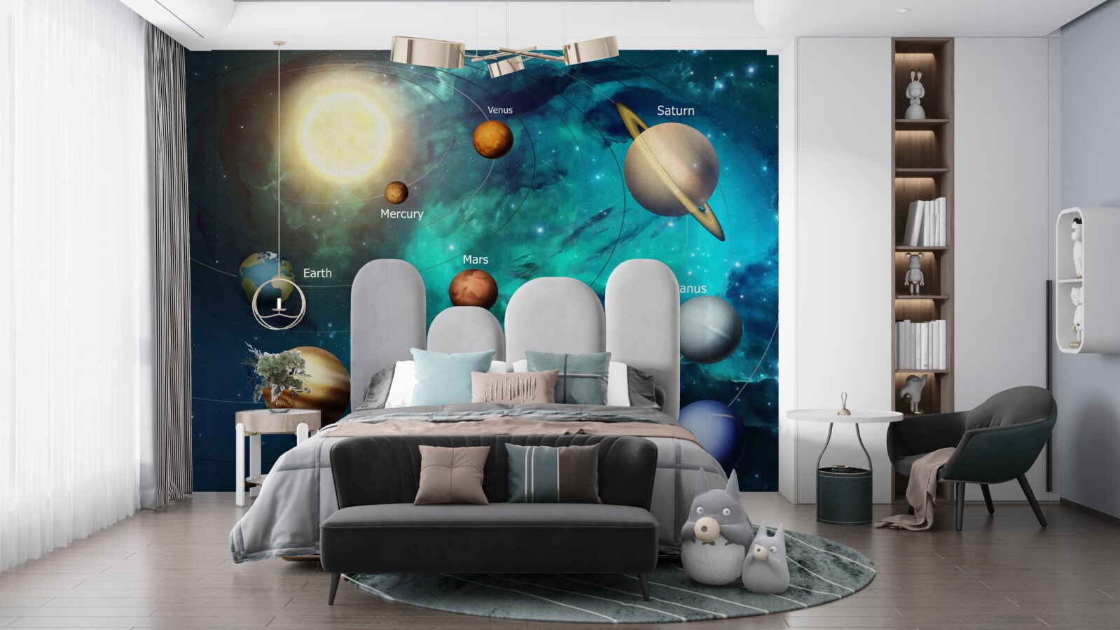 Fototapet corpuri cosmice în univers