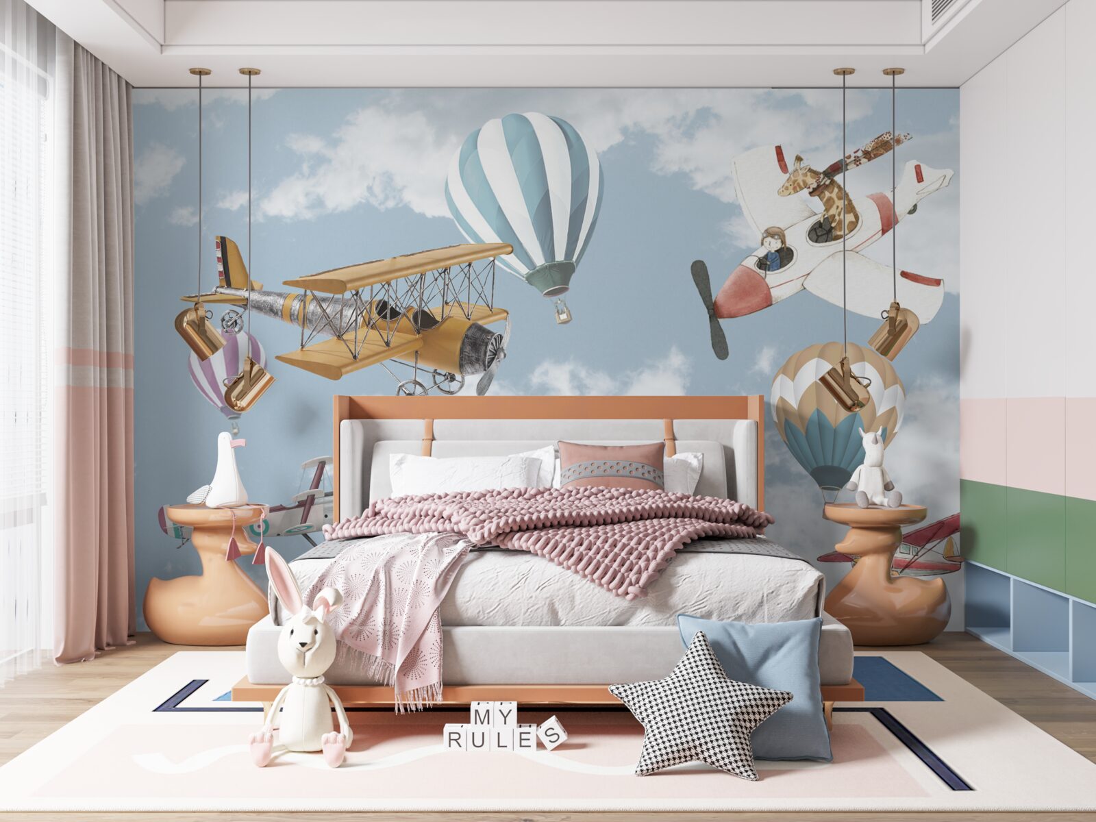 Fototapet excursie cu o girafă