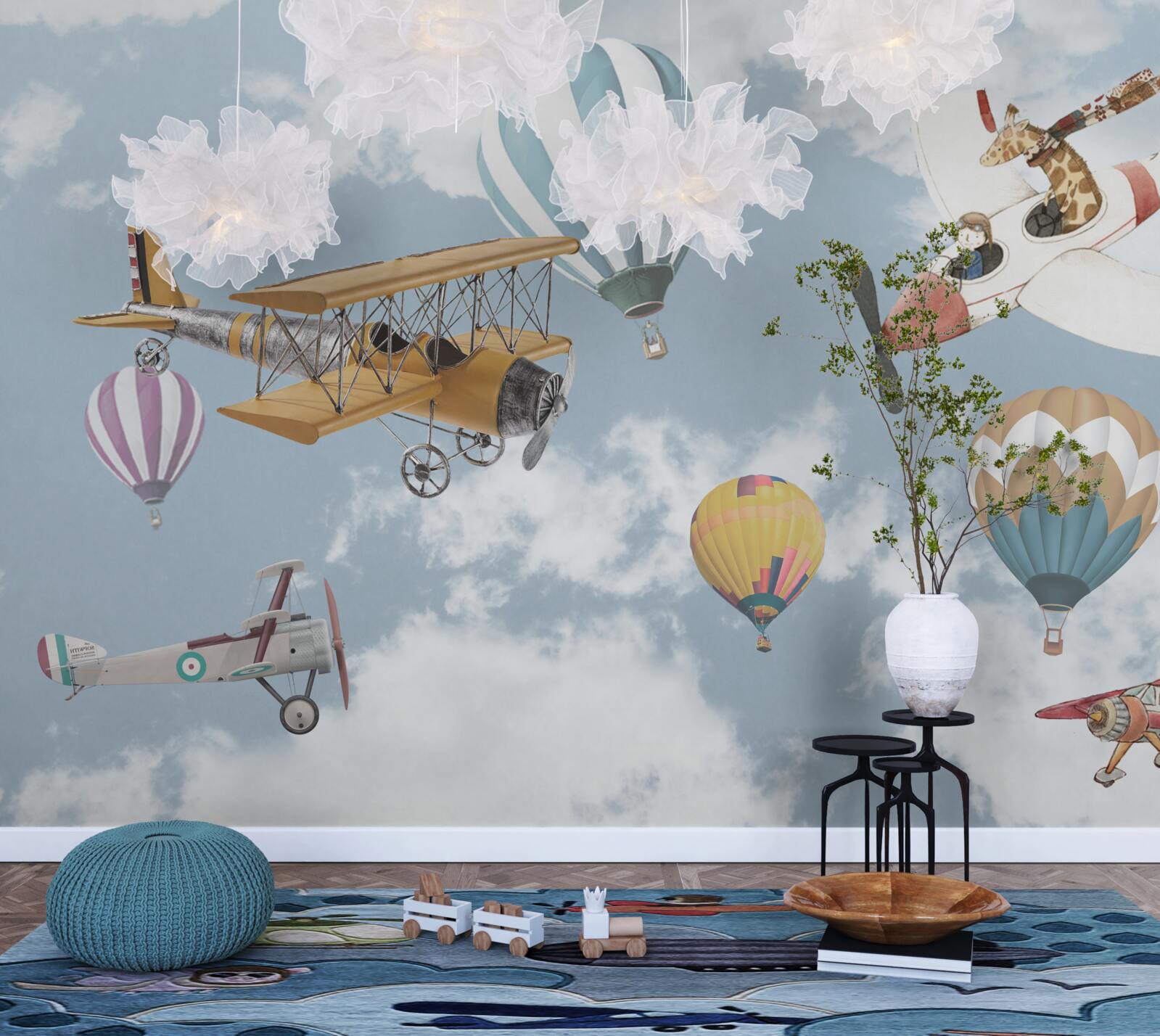 Fototapet excursie cu o girafă