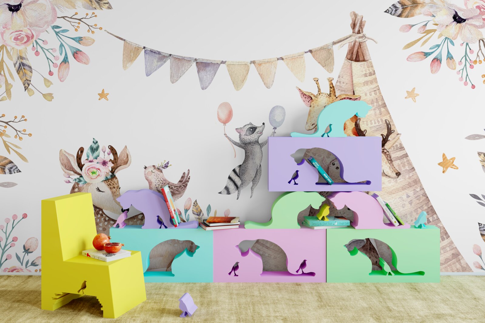 Fototapet sărbători pe pajiște