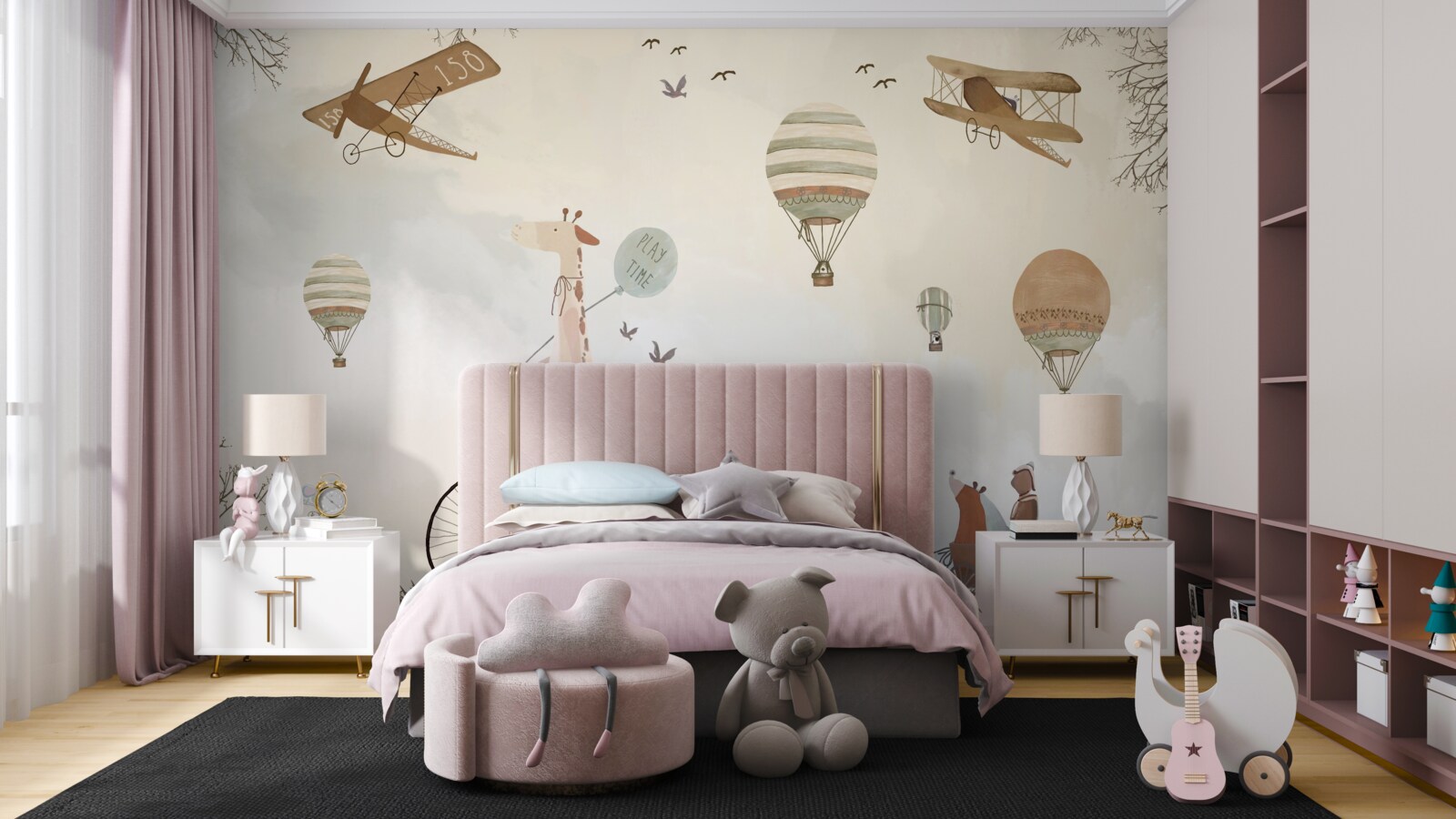 Fototapet Girafă biciclistă