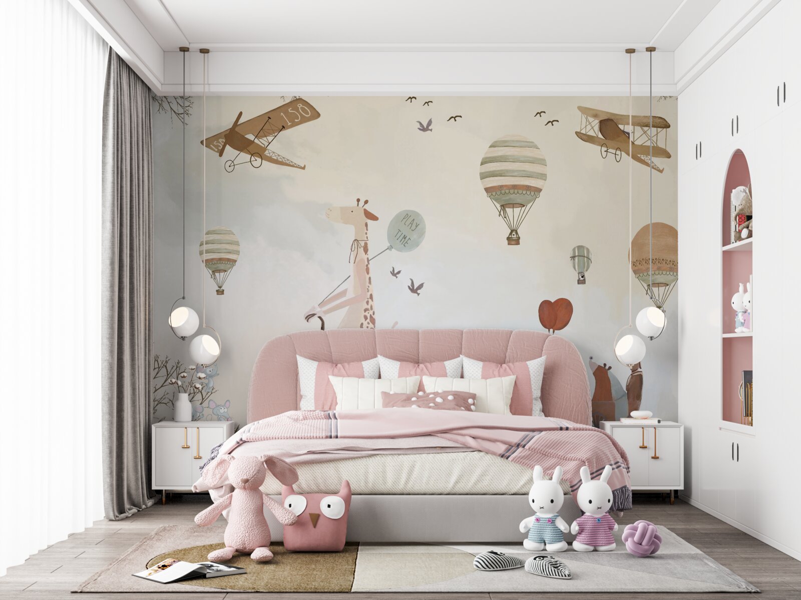 Fototapet Girafă biciclistă