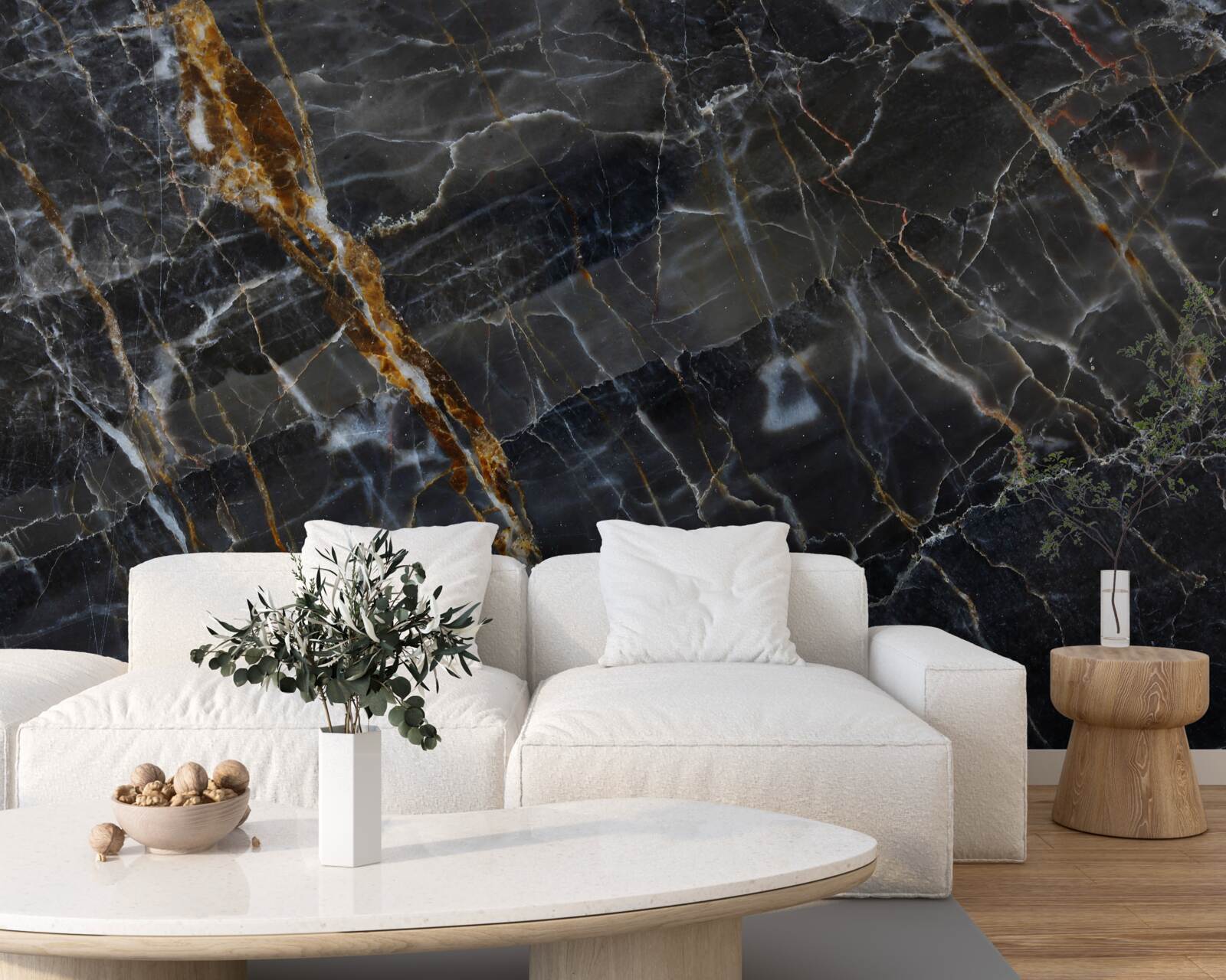 Fototapet marmură vopsită în negru și auriu