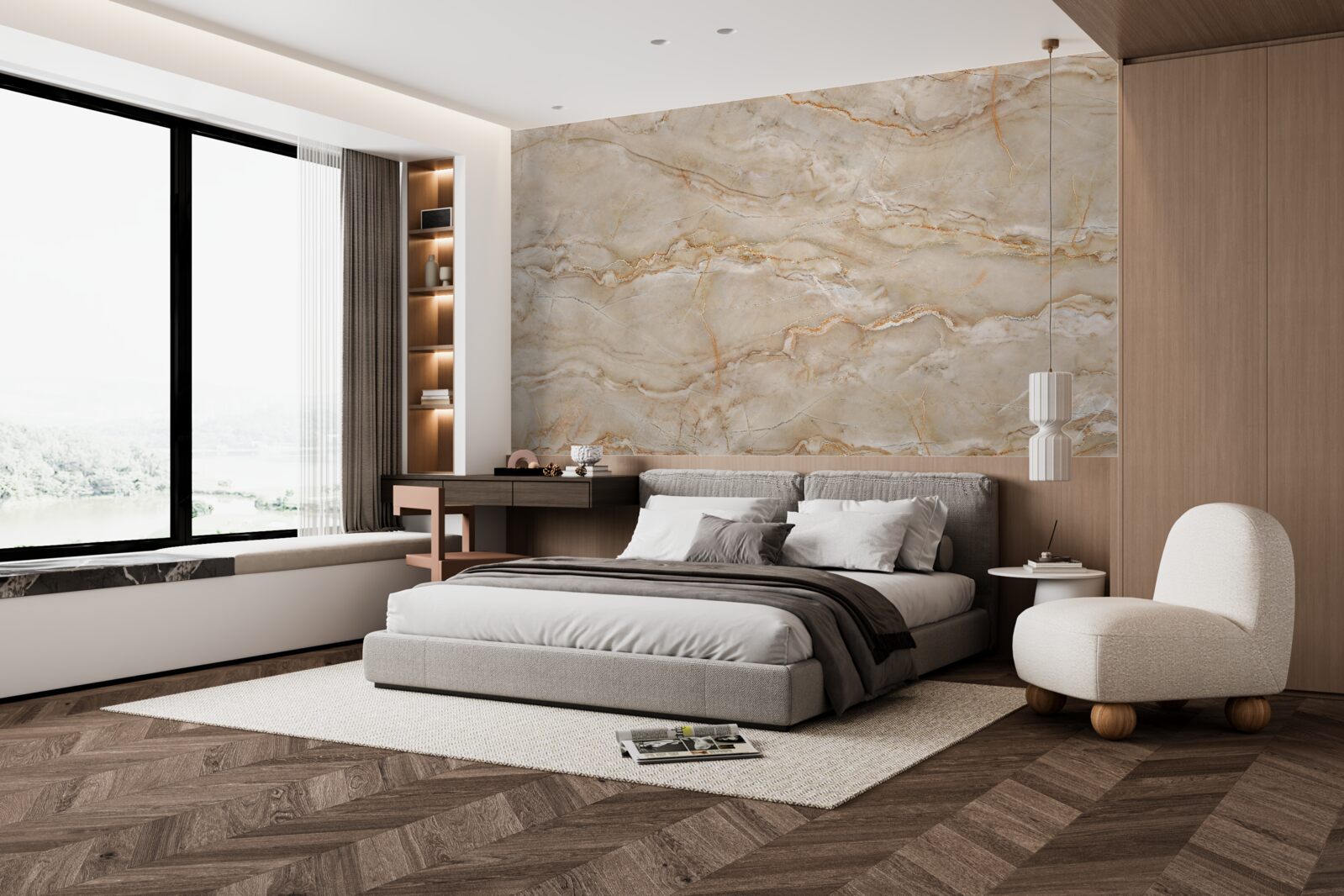 Fototapet marmură roz