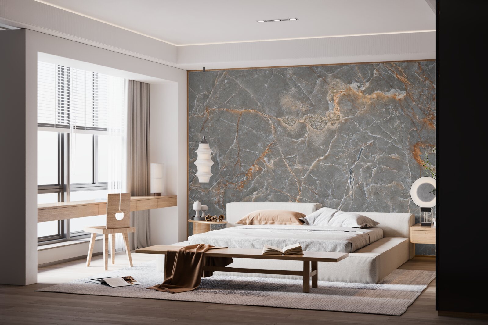 Fototapet marmură de aur și argint