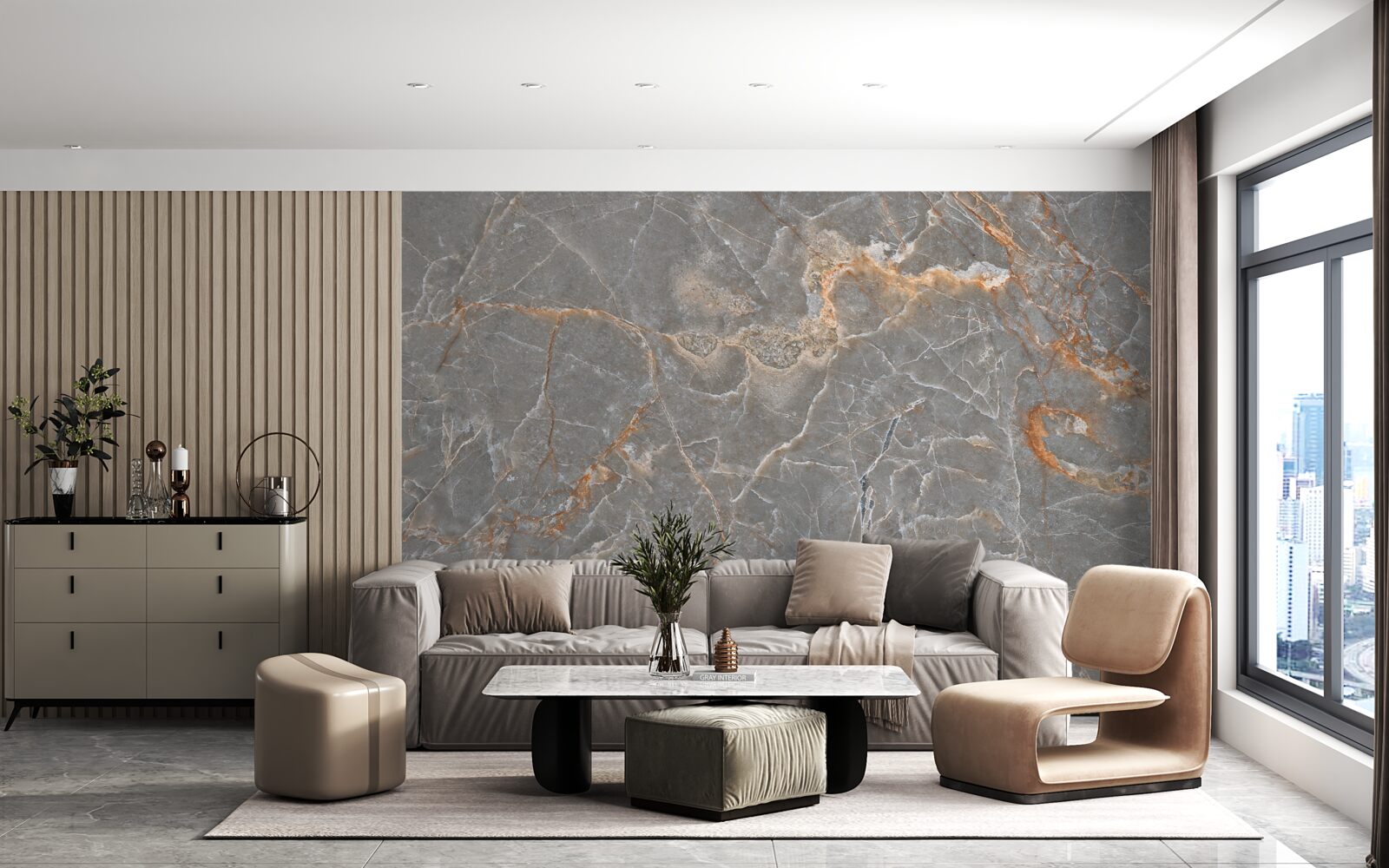 Fototapet marmură de aur și argint