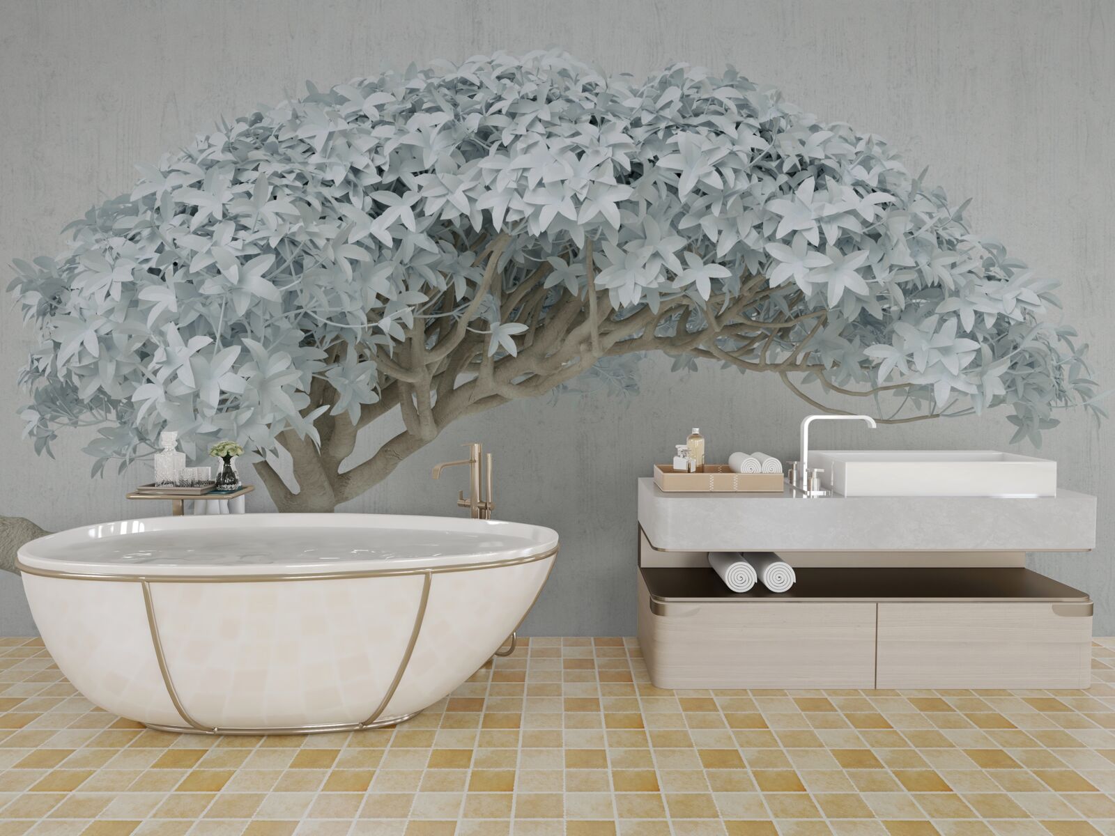 Fototapet ramură înflorită