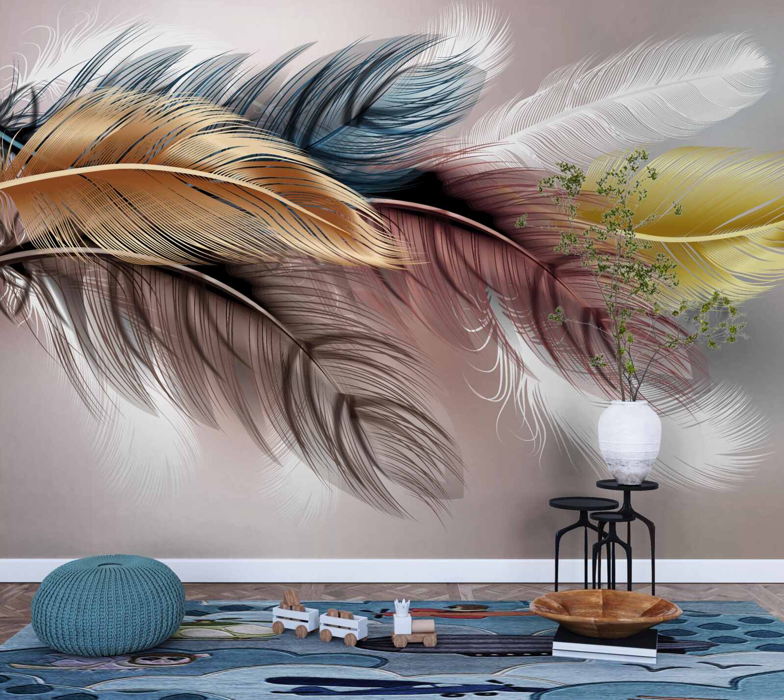 Fototapet creion și amenajări interioare