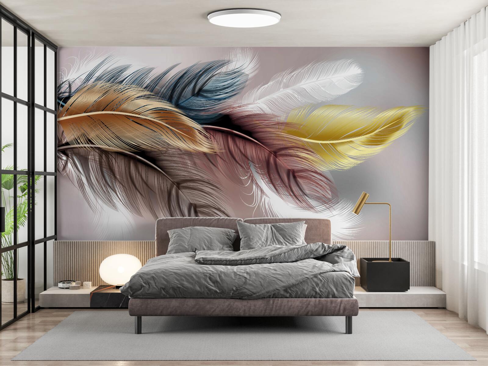 Fototapet creion și amenajări interioare