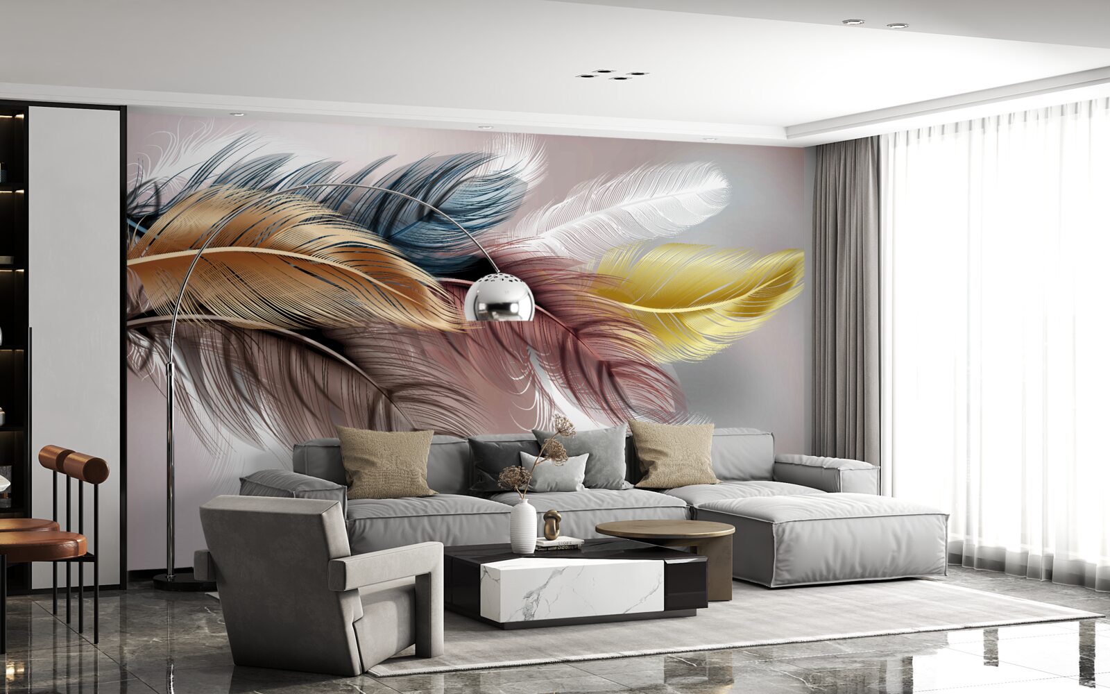 Fototapet creion și amenajări interioare