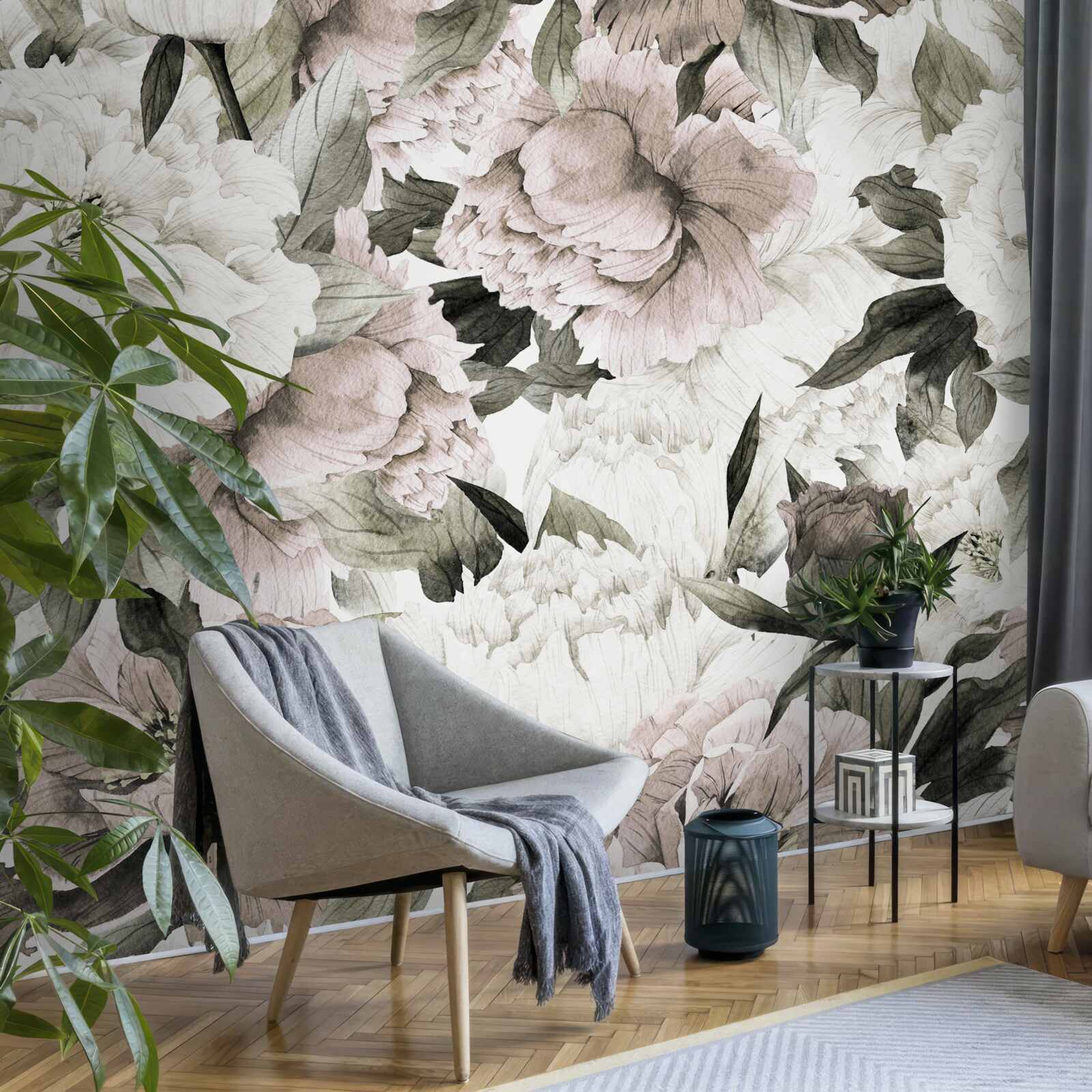 Fototapet mugure, floră și pelete