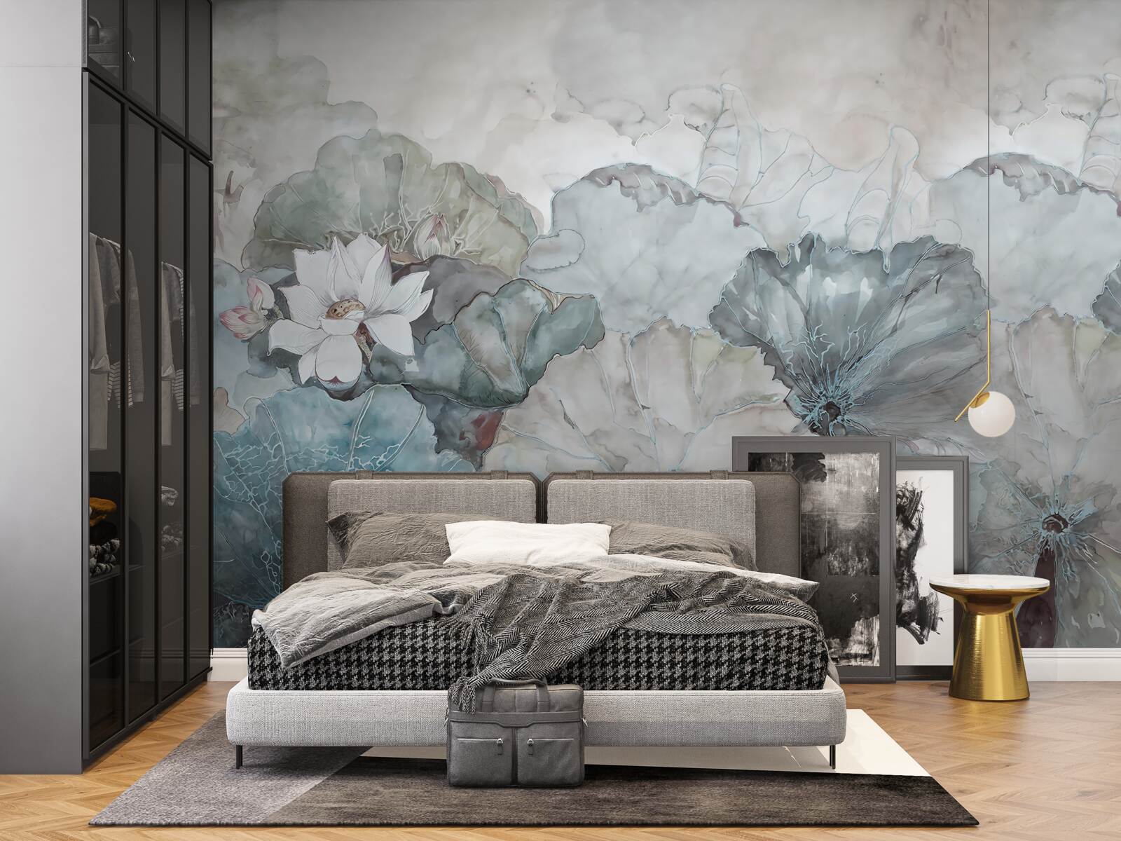 Fototapet muguri, vegetație și pelete