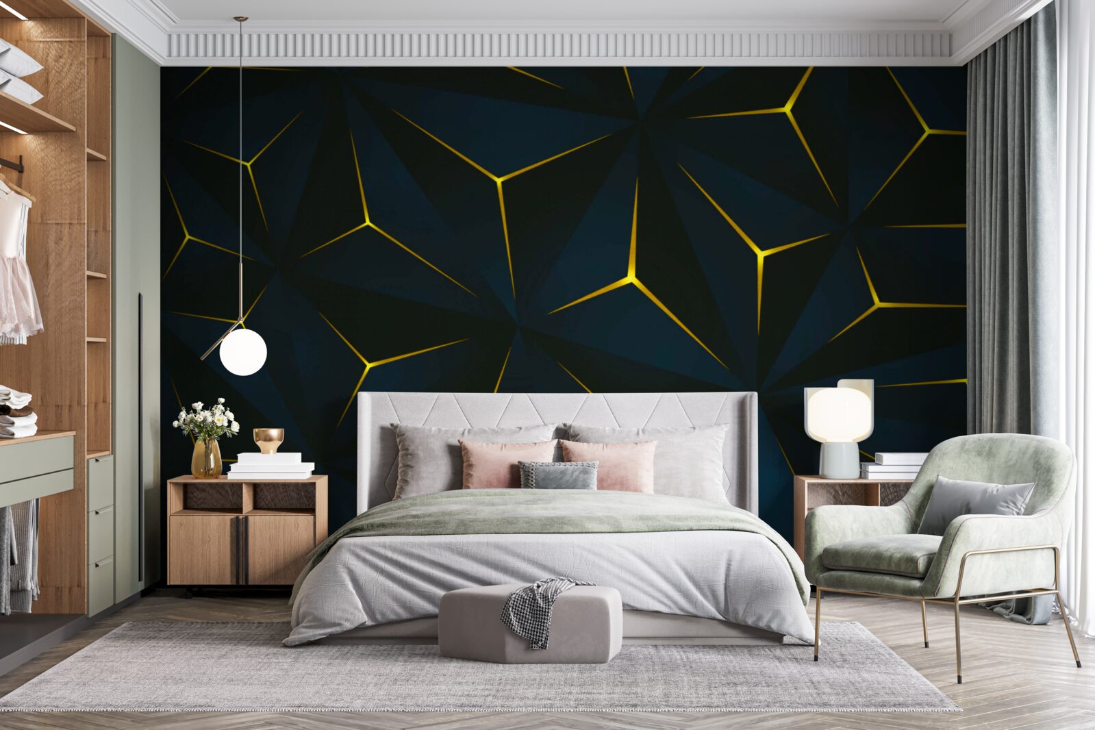 Fototapet inserții de aur a căror integritate a fost compromisă