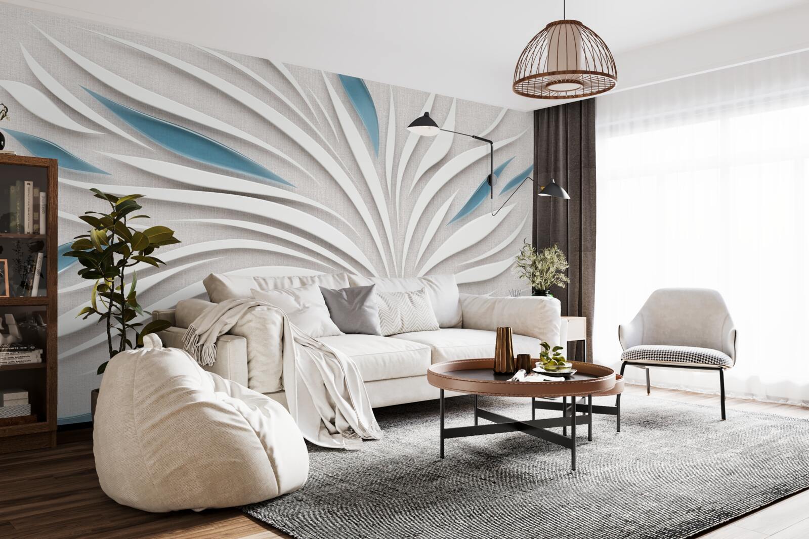 Fototapet linii în format 3d